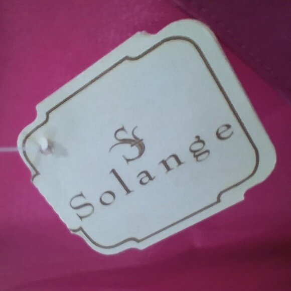 Solange Satin Negligee Size 22/24 V-Neck in Hot Pink with Lace Floral Accents - Picture 4 of 6